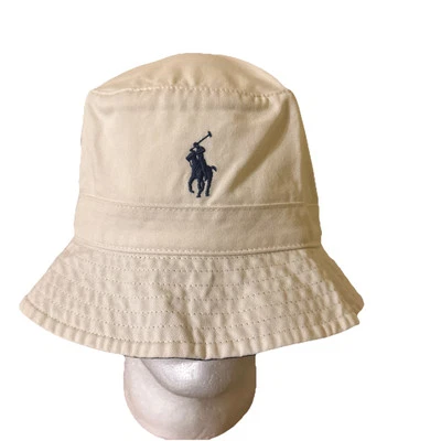 Polo Ralph Lauren hat men Large / Xlarge Bucket Milk white / Light  Blue - Image 1 of 3