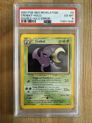 Pokémon TCG Crobat Neo Revelation 4/64 Holo Rare DOUBLE HOLO ERROR PSA 6 - Image 1 of 2