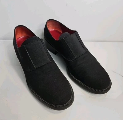 Mocasín Oxford Salvatore Ferragamo Sport Negro Nylon Streach 8.5 Hecho en Italia  Foto 1 de 4