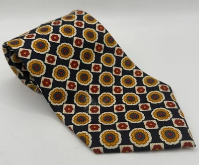 Vintage Nautica 100% Silk Floral Tie Made in USA of Hand Printed English Silk - Image 1 of 3