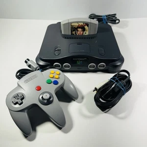 Paquete de sistema de consola Nintendo 64 N64 con controlador, cables, juego - probado funciona - Imagen 1 de 8