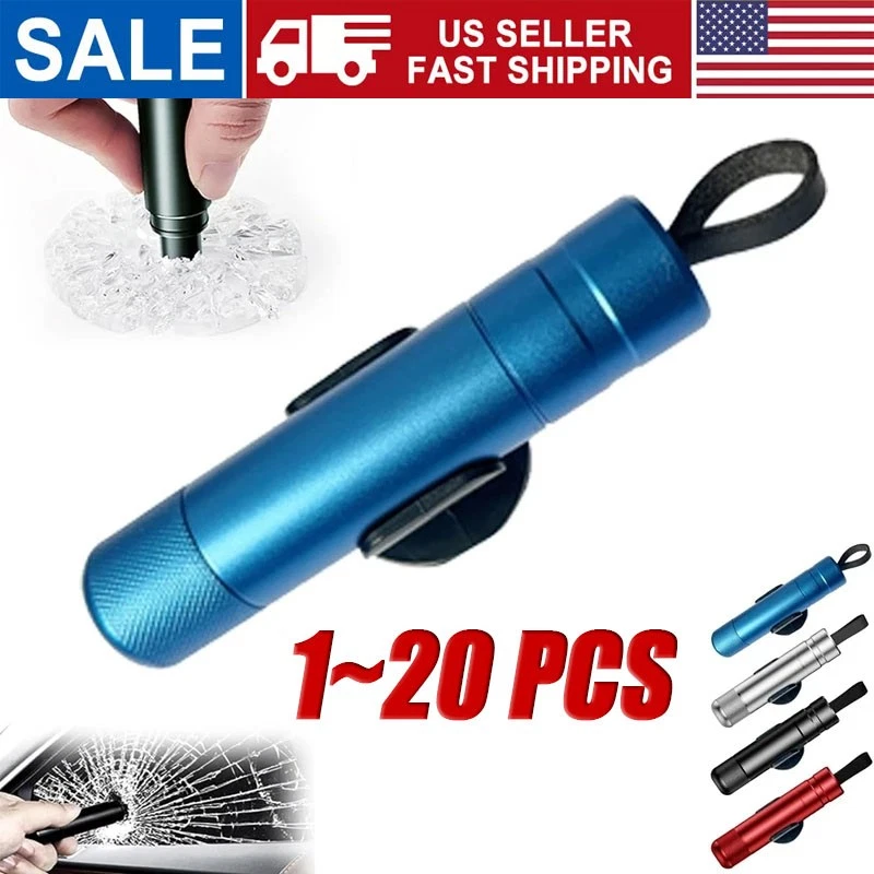 Martillo de seguridad para automóvil ventana rompedor de vidrio cinturón de seguridad escape de emergencia herramienta cortadora Foto 1 de 4