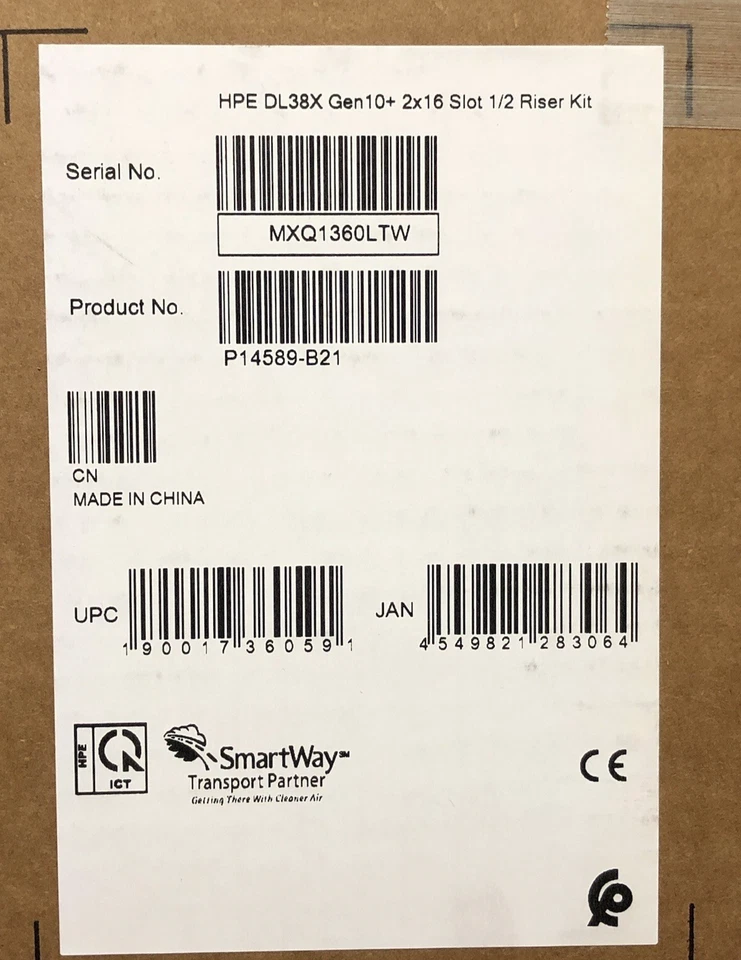 HPE DL38X DL380 DL385 Gen10 Plus/V2 2x x16 Slot 1/2 Riser Kit P14589-B21 GPU 4.0 - Image 1 of 3