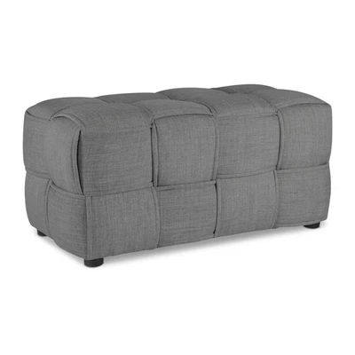 Hocker Sitzhocker Sitzbank Sitzwürfel Pouf Fußhocker Sitztruhe Grau Homestyle4u - Bild 1 von 4