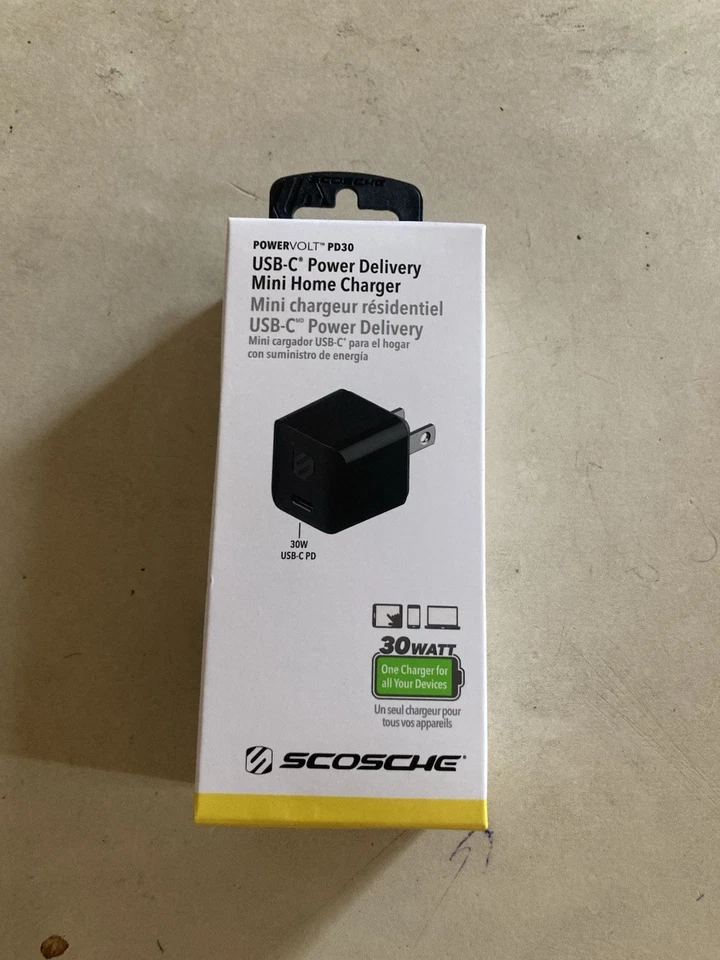 Adaptador de carga rápida USB-C Scosche PD30 - 30W Foto 1 de 2