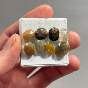 35 carat Sapphire x 8 Checker Board Oval Loose Cabochon gemstone 12x10mm Eo-1325 - Picture 1 of 7