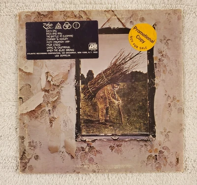 Led Zeppelin "Untitled (IV)" LP Atlantic White Label Promo Porky/Pecko Duck Hype - Image 1 of 4