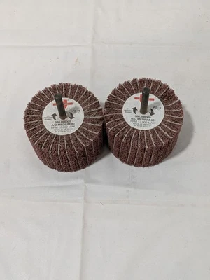 Wurth Mounted Flap Wheel: 3" Dia, 2" Face Width, 80 Grit 2 Pack 898009 - Image 1 of 3