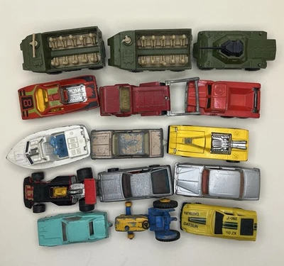 Lot Of 15 Diecast Matchbox Hot Wheels KIDCO Midge Toy -Truck Cars Army Vehicles - Image 1 of 4