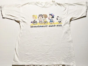 Camiseta vintage 1971 Peanuts "Beach Surf Sand Sun" XXXL Snoopy rara difícil de encontrar años 70 - Imagen 1 de 4