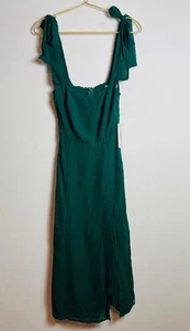 NWT Reformation Baxley Dress Emerald Green 2petites - Picture 1 of 10