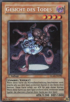 YuGiOh Gesicht des Todes GLAS-DE090 Secret Rare Excellent unl. - Bild 1 von 2