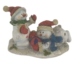 JTS International Snowman holding dog Figurine 2004 Christmas Winter Holiday - Bild 1 von 7