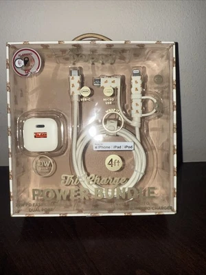 XO Poppy Teddy Bear Fast Tri-Charging USB-C,FOR iPHONE~iPAD~iPOD 4 FT Cable NIB - Image 1 of 3