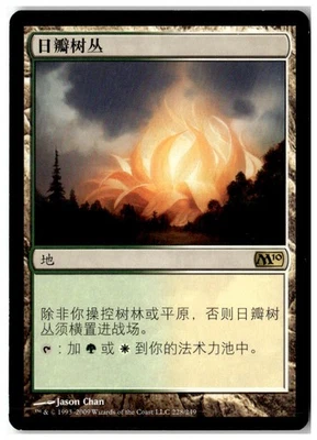 MTG Sunpetal Grove - Magic 2010 (M10) Moderately Played Chinese - Image 1 of 2