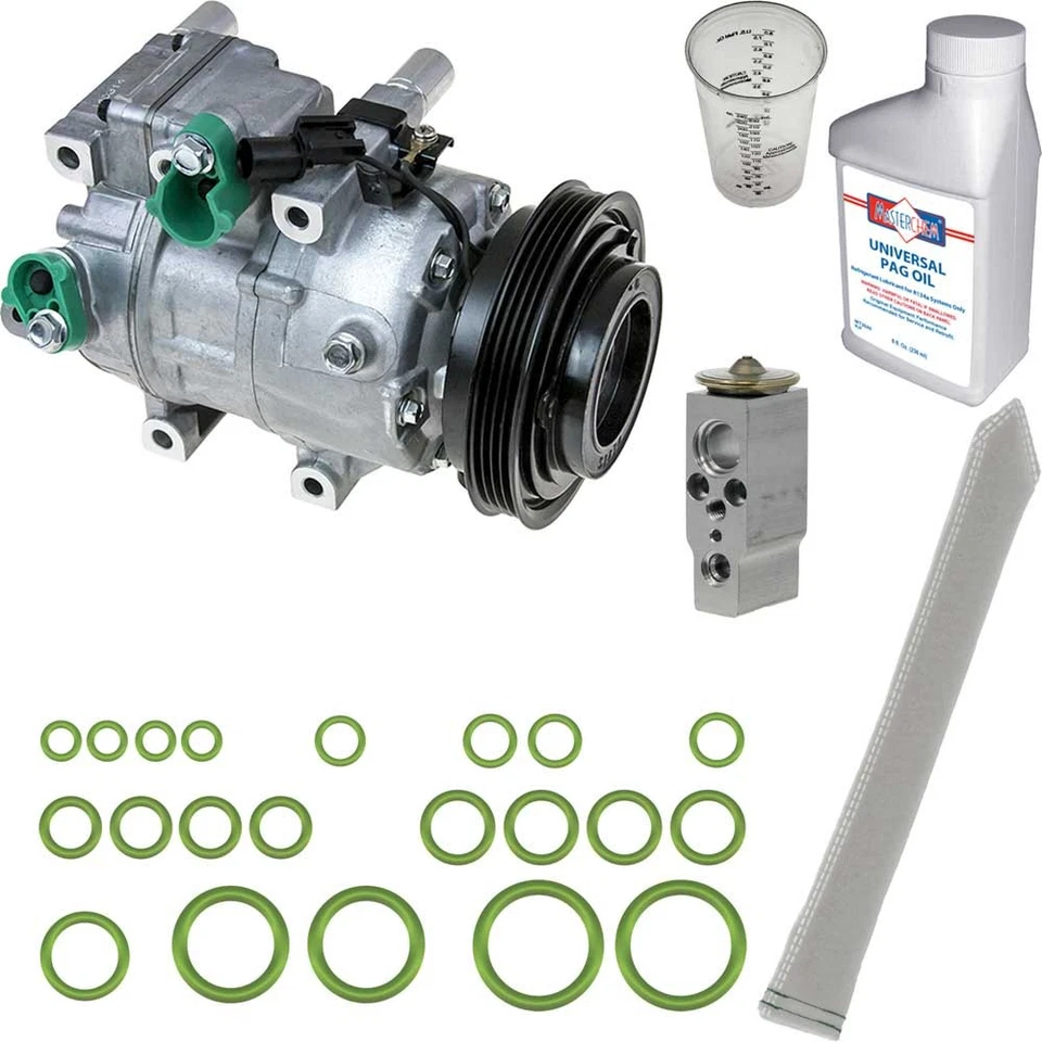 Compresor de aire acondicionado Omega para Hyundai Accent 2006 con kit de reparación de aire acondicionado TCP Foto 1 de 1
