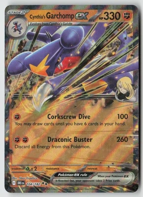 Cynthia's Garchomp ex - 104/182 - SV10: Destined Rivals Holo - PTCG - Image 1 of 2