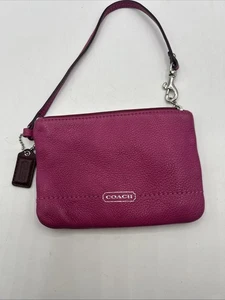 Coach Handgelenktasche Fushia Leder Coach Tag - Bild 1 von 7