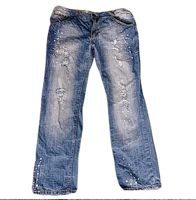 Do Denim Men's Distressed Painted Jeans - Image 1 of 4