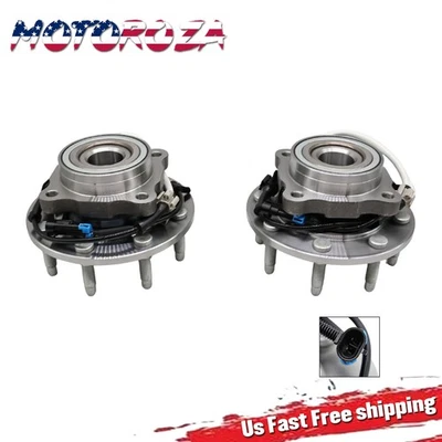 2x Par de bujes de cojinete de rueda delantera 4x4 para Chevy Silverado GMC Sierra 2500 HD 8 orejetas Foto 1 de 4