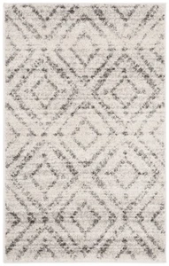 Geometric Area Rug, Light Grey, 2'6" x 4' - Picture 1 of 5
