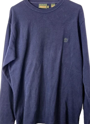 Camisa térmica masculina Timberland M waffle malha bordada logotipo azul quente ao ar livre - Imagem 1 de 4