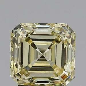 Asscher 3.07ct Fancy Yellow CVD VS1 IGI Certified Loose Lab Grown Diamond - Picture 1 of 3