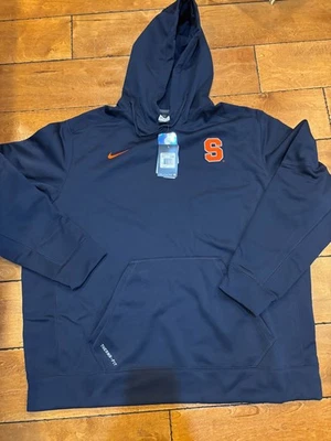 NUEVA SUDADERA CON CAPUCHA NIKE SYRACUSE NARANJA THERMA FIT NEGRA 3XL $90 Foto 1 de 4