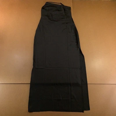 Maxi Vestido Boohoo Mujer Talla 10 Negro Satinado Correa Asimétrica Abertura Lateral Nuevo con Etiquetas Foto 1 de 4