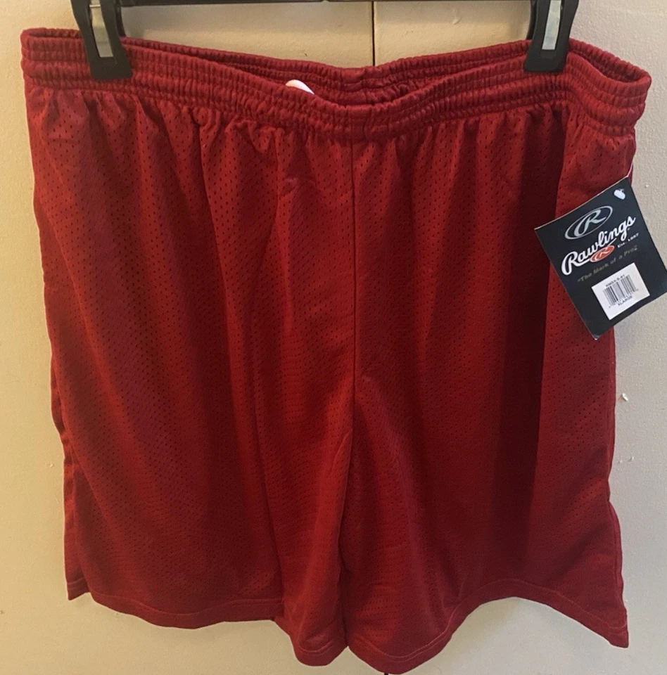 Pantalones Cortos Rawlings RSM9 Hombre Malla Sin Bolsillos Escarlata Foto 1 de 1