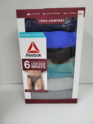 Paquete de 6 calzoncillos de tiro bajo Reebok Tech Comfort para hombre talla 3XL - Nuevos.          (70,1) Foto 1 de 2