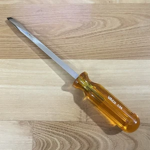 Vaco 5/16” Flat Slotted Keystone Screwdriver 6” Square Shaft C56 Orange Vintage - Picture 1 of 3