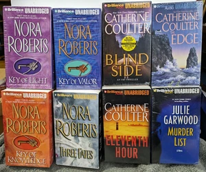 8 GREAT Audio Books on Cassette Nora Roberts/Catherine Coulter -7 Factory Sealed - Bild 1 von 2