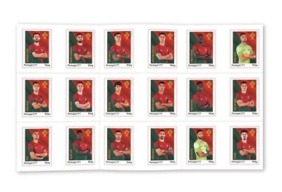 SELLO DE CRISTIANO RONALDO COPA MUNDIAL DE LA FIFA QATAR 2022 FOLLETO DEL EQUIPO PORTUGAL Foto 1 de 4