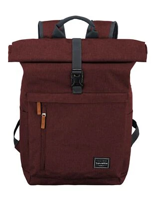 travelite Basic Rollup Backpack Rucksack Freizeitrucksack Tasche Bordeaux Rot - Bild 1 von 4