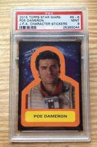 2015 Topps Star Wars Journey to the Force Awakens POE Sticker #6 MINT PSA 9 - Picture 1 of 6