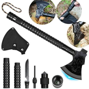 Tactical Tomahawk Throwing Hatchet Axe Fixed Blade Survival Hunting Knife - Picture 1 of 13