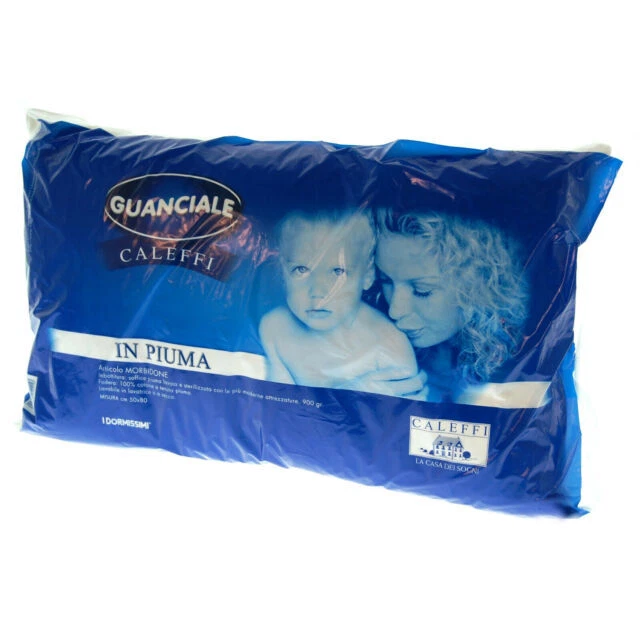 Caleffi Morbidone Guanciale in Piuma, 50x80cm - Bianco
