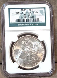 1886 P Binion Hoard Collection NGC MS65 Morgan Dollar Better Grade Binion VAM - Picture 1 of 9