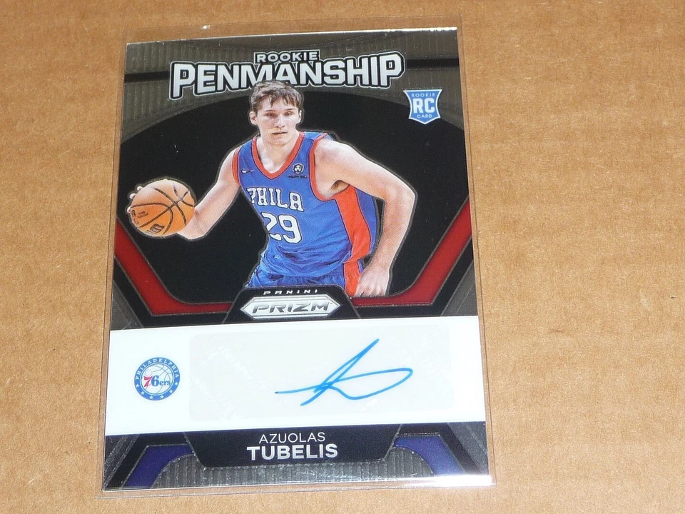 2023/24 Panini Prizm AZUOLAS TUBELIS AUTOGRAPH/AUTO PENMANSHIP 76ERS N532 - Image 1 of 1