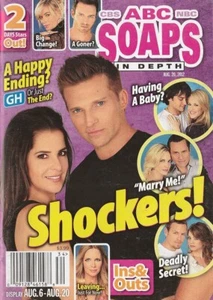 ABC Soaps In Depth Aug 20, 2012 KELLY MONACO-STEVE BURTON-BRADFORD ANDERSON-GH - Picture 1 of 1