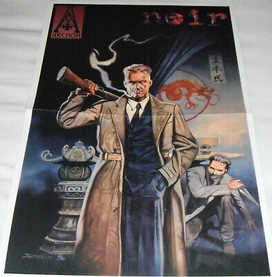 Archon's 'noir' Rare 1996 Role Playing Game Promo Poster • 0.50£
