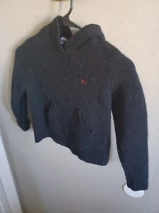 BURBERRY LONDON Black Hoodie Wool Size 6 Kids - Picture 1 of 3