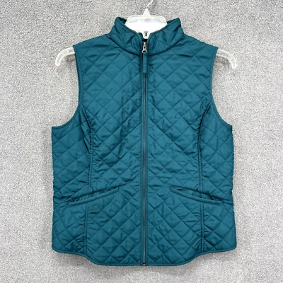 Chaleco acolchado Van Heusen para mujer grande cremallera completa verde informal sin mangas Foto 1 de 4