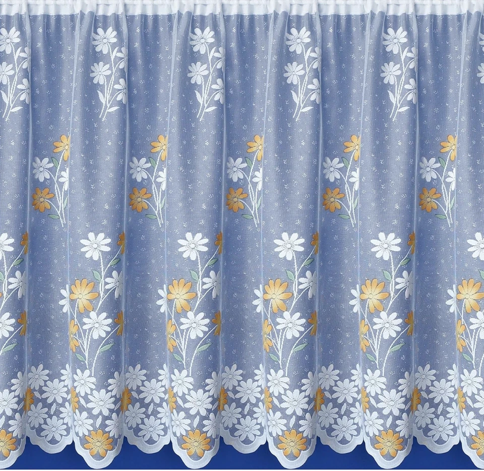 Marigold White Net curtain - Ready to hang - SOLD BY WIDTH- PRIVACY-FREE POSTAGE - Image 1 of 4