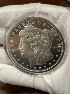 LOT OF 2 X 5 oz MORGAN FINE SILVER Round IN A CAPSULE *MADE IN USA* GSM - Picture 1 of 2