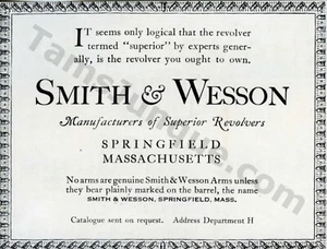 1922 Smith Wesson Revolvers Guns Firearms Old PRINT AD Over 100 years old (3470) - Picture 1 of 1