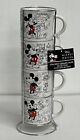 Disney Mickey Mouse Stacking Ceramic Mugs Design 3 oz Set of 4