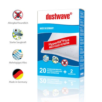 DUSTWAVE 1 - 60 Staubsaugerbeutel geeignet für Dirt Devil M 7011-1 Skuppy, Vliestüte