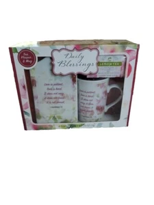 Daily Blessings Tea Gift Set 4 Lemon Tea Bags Plaque & Mug New In Open Box *READ - Picture 1 of 9